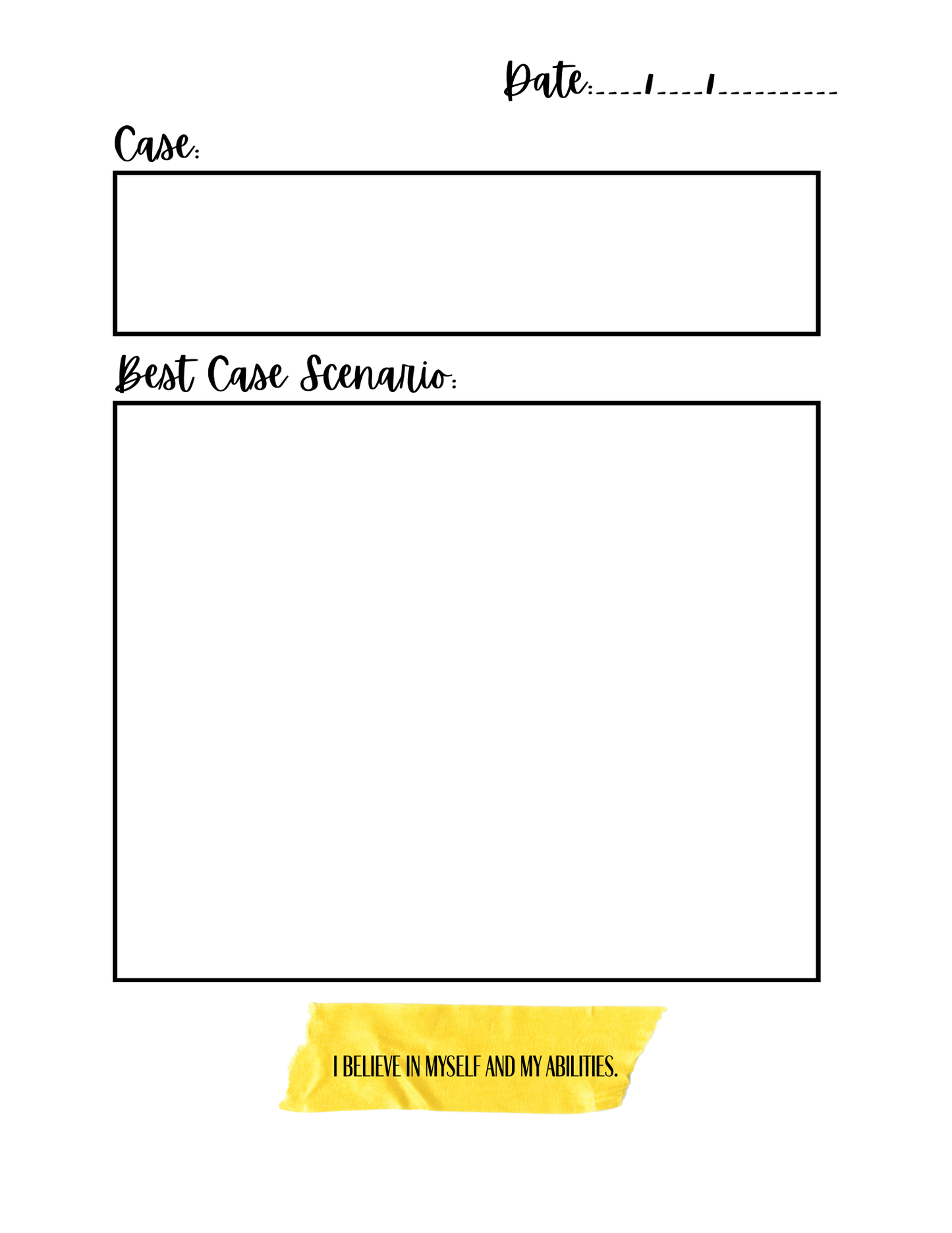 Best Case Scenario Journal (Digital)